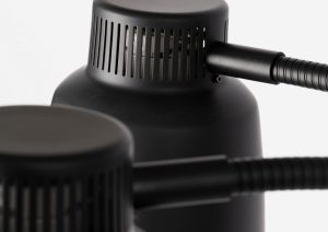 Stayhot Dobbel frittstående varmelampe Focus LPF, sementgrå Storkjøkken