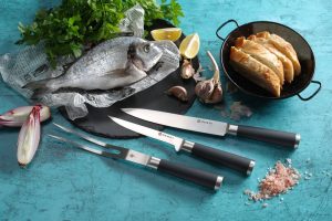 9-delt knivsett, HENDI, svart, 445x260x(H)65mm Kjøkkenredskaper