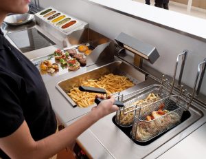 700xp Flatgrill med 2/3 slett + 1/3 riflet matt krom topp 800 mm 700XP serie