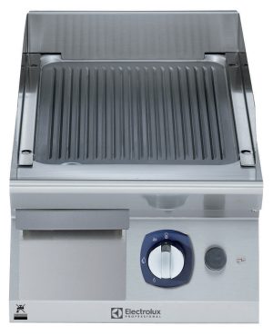 700xp Flatgrill med riflet matt krom topp 400 mm – gass 700XP serie