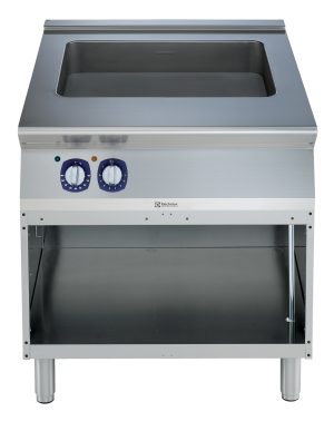 22 liter koke- og stekebord med bunn i rustfritt stål på åpent stativ 800 mm 900XP serie