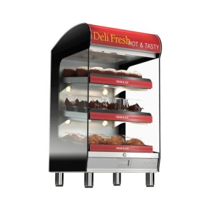 Halo Heat® Eksponeringsskap med 3 hyller, varm, bordmodell, HSM-24/3S/T, 230v Eksponeringsdisker