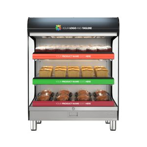 Halo Heat® Eksponeringsskap med 3 hyller, varm, bordmodell, HSM-36/3S/T, 230v Eksponeringsdisker