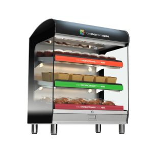 Halo Heat® Eksponeringsskap med 3 hyller, varm, bordmodell, HSM-36/3S/T, 230v Eksponeringsdisker